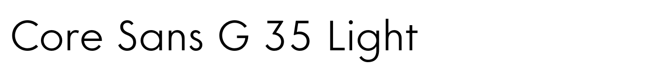 Core Sans G 35 Light